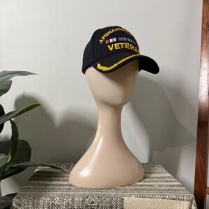 Adult Unisex ONE SIZE Black Afghanistan Veteran Baseball Hat NEW